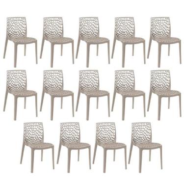 Imagem de Kit - 14 X Cadeiras Gruvyer - Nude - Laraz