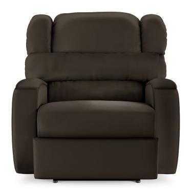 Imagem de Poltrona Do Papai Reclinável Napoli Power Elétrica USB Couro Sintético Marrom D'Rossi