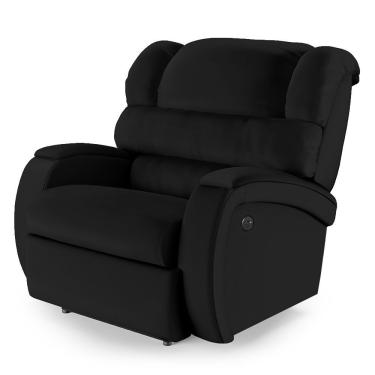 Imagem de Poltrona Do Papai Reclinável Napoli FH1 Controle Power Elétrico USB Corino Preto D'Rossi
