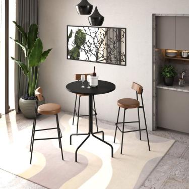 Imagem de Mesa Bistrô Barcelona 80cm Preto Tx