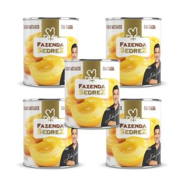 Imagem de Pessego Metades em Calda Lata 430g - 5und - Fazenda Sedrez