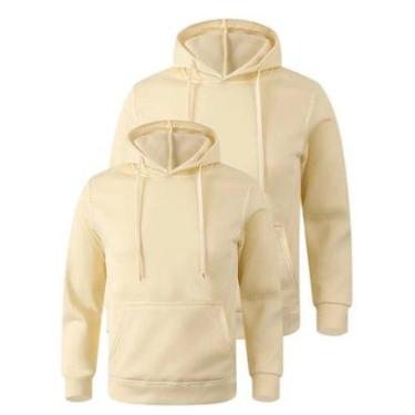 Imagem de Kit 2 Moletons Masculino Bolso Canguru Moleton Casual Capuz moletom Conforto Alta qualidade-Unissex