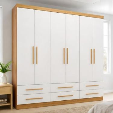 Imagem de Guarda-roupa Casal 6 Portas 6 Gavetas Majestic - Batrol Móveis