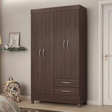 Imagem de Guarda Roupa Solteiro com Pes 4 Portas 2 Gavetas Astro Demobile