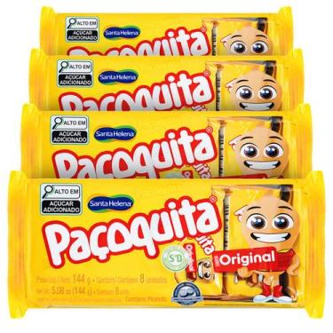Imagem de Kit 4 Paçoquitas 144g com 8 Santa Helena