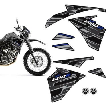 Imagem de Adesivos Para Yamaha Xt 660r 15/18 Faixa Lateral + Emblemas - SPORTINO