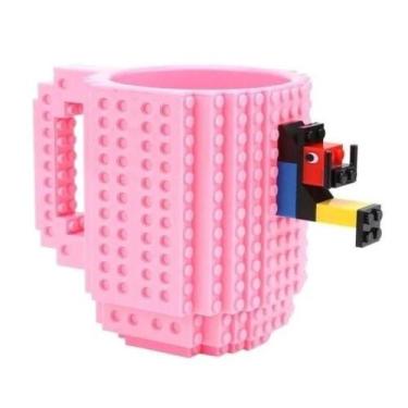 Imagem de Caneca Decorativa Bloquinhos Tipo Lego 350 ml com Blocos para Montar R