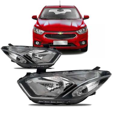Imagem de Par Farol H4 Mascara Negra Arteb Onix prisma Kit2155