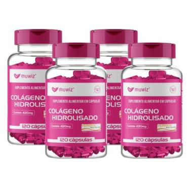Imagem de kit 4 Colágeno Verisol  120 Cápsulas / 420mg  Muwiz