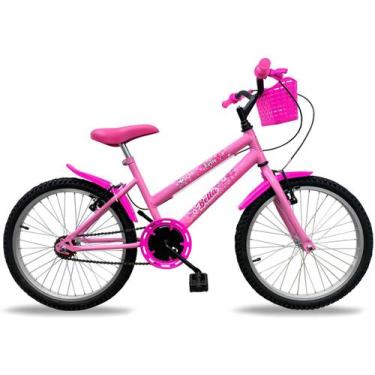 Imagem de Bicicleta infantil feminina aro 20 natural comum rosa - RX BIKE