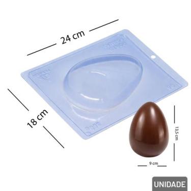 Imagem de FORMA OVO DE PÁSCOA 3 PARTES (2 RÍGIDAS + 1 SILICONE) PORTO FORMAS / B
