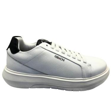 Imagem de Sapatênis Masculino Couro Ferracini Ref 8285-695C Branco, 41