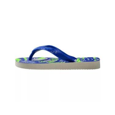 Imagem de Chinelo Havaianas Kids Athletic, 35/6, Branco, Azul