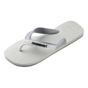 Imagem de Chinelo masculino havaianas dual gd 7012916, Branco, Cinza gelo, 39/0