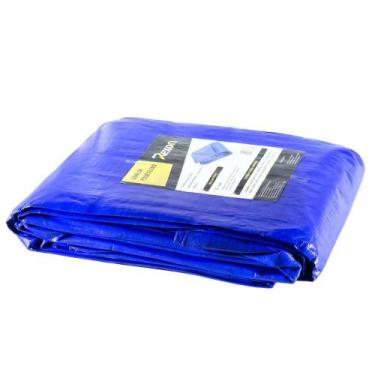 Imagem de Capa Lona 200 Micras Azul 3x6 Metros Rexon Reforçada Ferrari