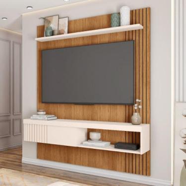 Imagem de Painel Jade 1.5 para TVs de até 55 polegadas Caemmun, Freijo/Off White