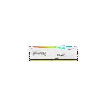 Imagem de Memória RAM Kingston Fury Beast para Intel XMP, RGB, 16GB, 5600MHz, DDR5, CL40, Branco - KF556C40BWA-16