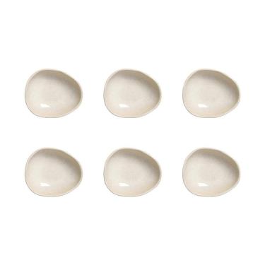 Imagem de Conjunto de Cumbucas Oval Latte 265ML 6 Peças Stoneware para Mesa Off White Porto Brasil