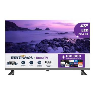 Imagem de Smart TV 43" Britânia B43KRA Full HD Roku TV, 43"
