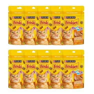 Imagem de Friskies Party Mix Frango Fígado e Peru 40g Purina Kit com 10 Unidades