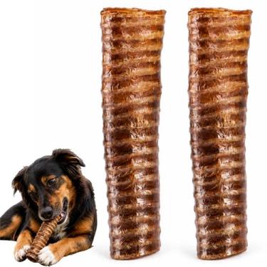 Imagem de Mordedor Pet Traqueia Natural 100% Bovino Caes Brinquedo - - Good