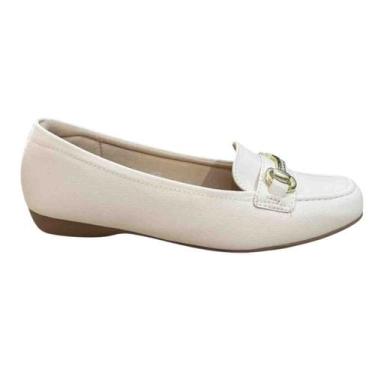 Imagem de Sapatilha feminina bico quadrado modare off white -, Branco, 38
