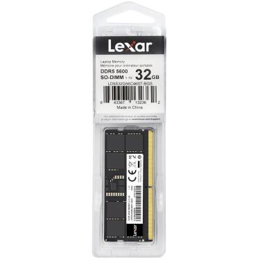 Imagem de Memória RAM para Notebook Lexar DDR5 32GB 5600MHz com Desempenho Confiável e Durabilidade - LD5S32G56C46ST-BGS