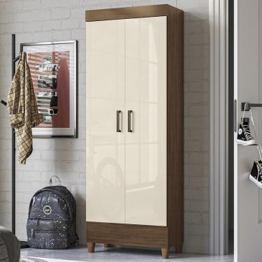 Imagem de Armário Multiuso Thales S01 2 Portas 3 Prateleiras MDF-MDP 60CM Marrom Mpozenato