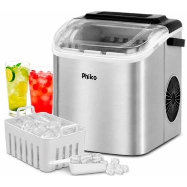 Imagem de Máquina De Gelo Portátil Turbo Ice Philco Inox 12 Kg