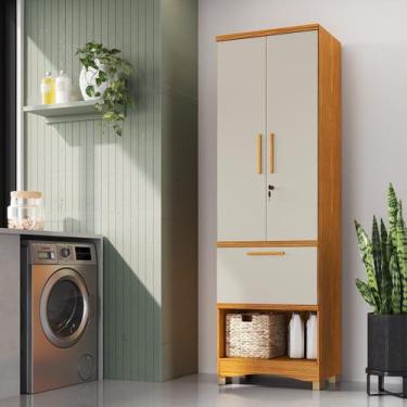 Imagem de Armário Multiuso 2 Portas 1 Gaveta 61,70cm 100% MDF Chianti Espresso M