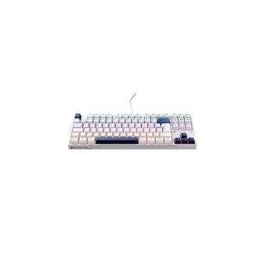 Imagem de Teclado Mecânico Gamer Machenike K500B-B87 RGB, Switch RED, Layout 80%, Usb-C, Abnt2, Branco E Azul - REF JJ02GZ009