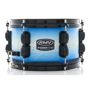 Imagem de Caixa RMV FiberTech Blue Wood Burst 10x6 Casco Híbrido com Aros Inoxid