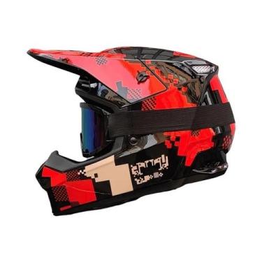 Imagem de Capacete De Motocicleta Off-Road Para Jovens Aprovado Pelo DOT Com Ócu