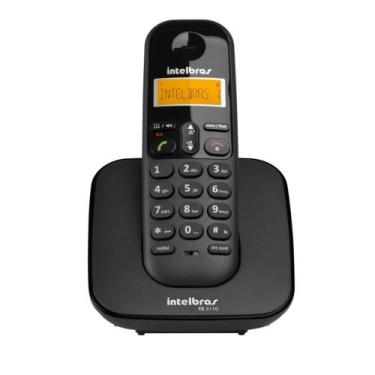 Imagem de Telefone Sem Fio Intelbras TS 3110 Preto, Com Visor Luminoso e Com Ide