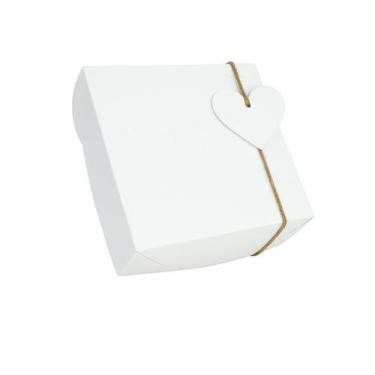 Imagem de Caixa Para Presente Branca Bombom s/ Visor 15x15x4 50 Un - Salvo Embal