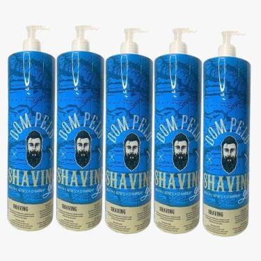 Imagem de Kit 5 Shaving Gel 1kg Profissional - Barba Suave Sem Irritações - Envi