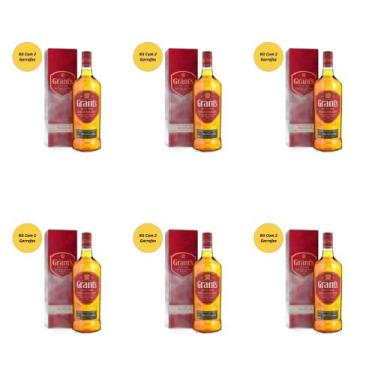 Imagem de Kit 06 Whisky Grants Triple Wood 1000L Com 2 Garrafas