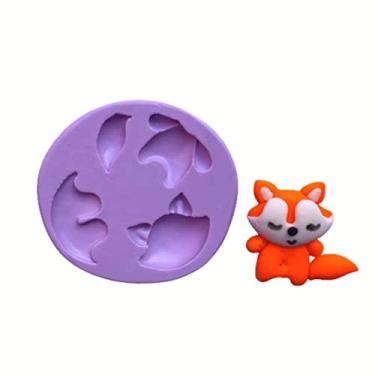 Imagem de Confeitaria dos moldes, F703 MOLDE DE SILICONE RAPOSA CONFEITARIA ARTESANATO