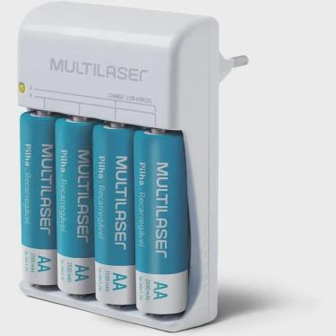 Imagem de Carregador de Pilhas Multilaser 4 Pilhas aa 2500Mah CB054