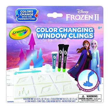Imagem de Crayola Frozen 2 Window Clings, Color Changing Custom Window Clings, Frozen Gift, Age 8, 9, 10, 11