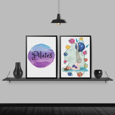 Kit Quadros Decorativos Frases de Pilates - Wallze