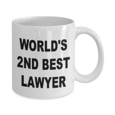Imagem de SpreadPassion Caneca World's 2nd Best Lawyer - xícara de café divertida de chá quente e cacau - ideia de de Natal