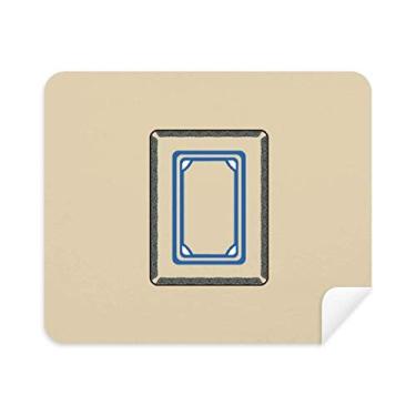 Imagem de Limpador de tela branco mahjong azulejos pano de limpeza 2 peças tecido de camurça