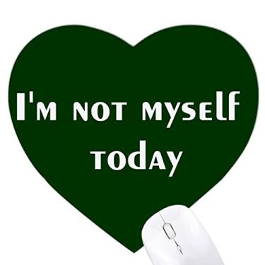 Imagem de Not Myself Bad Mood Art Deco Mousepad de coração Tapete de borracha para escritório