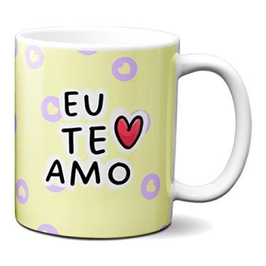 Imagem de Caneca Flork Meme Namorados Fofos Mãos Dadas Eu Te Amo (Branca)