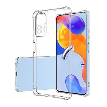 Imagem de Capa compatível com Xiaomi Poco M4 Pro - Capa de silicone TPU transparente, Capa protetora antiarranhões à prova de choque com amortecedor de canto reforçado