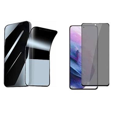 Imagem de Película Privativa Cerâmica 9D 5D Anti Espião Gel Flexível Compatível Samsung Galaxy S21 Tela 6.2