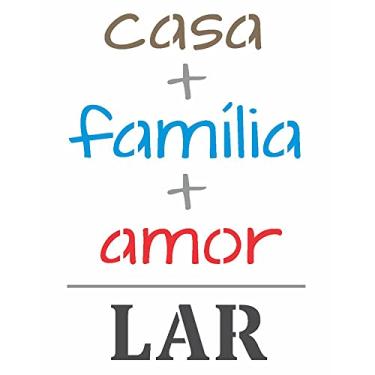 Imagem de Stencil de Acetato para Pintura OPA 15 x 20 cm - 2704 Frase Casa, Família e Amor