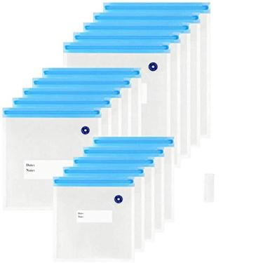 Imagem de decoo Sacos com Zíper Selante a Vácuo Reutilizáveis Multicamadas para Alimentos, Livre de BPA, com Válvula de Ar, 3 Tamanhos, 15 Peças