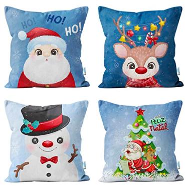 Imagem de Almofada para Cesta Natal Enfeite Kit 20un - 20x20cm Mini Almofada